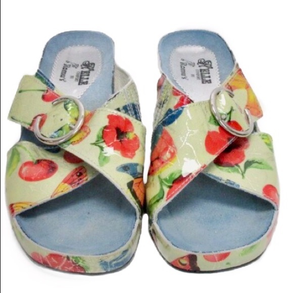 Helle Comfort By Romu’s Floral Sandals Size 6 - Picture 2 of 8